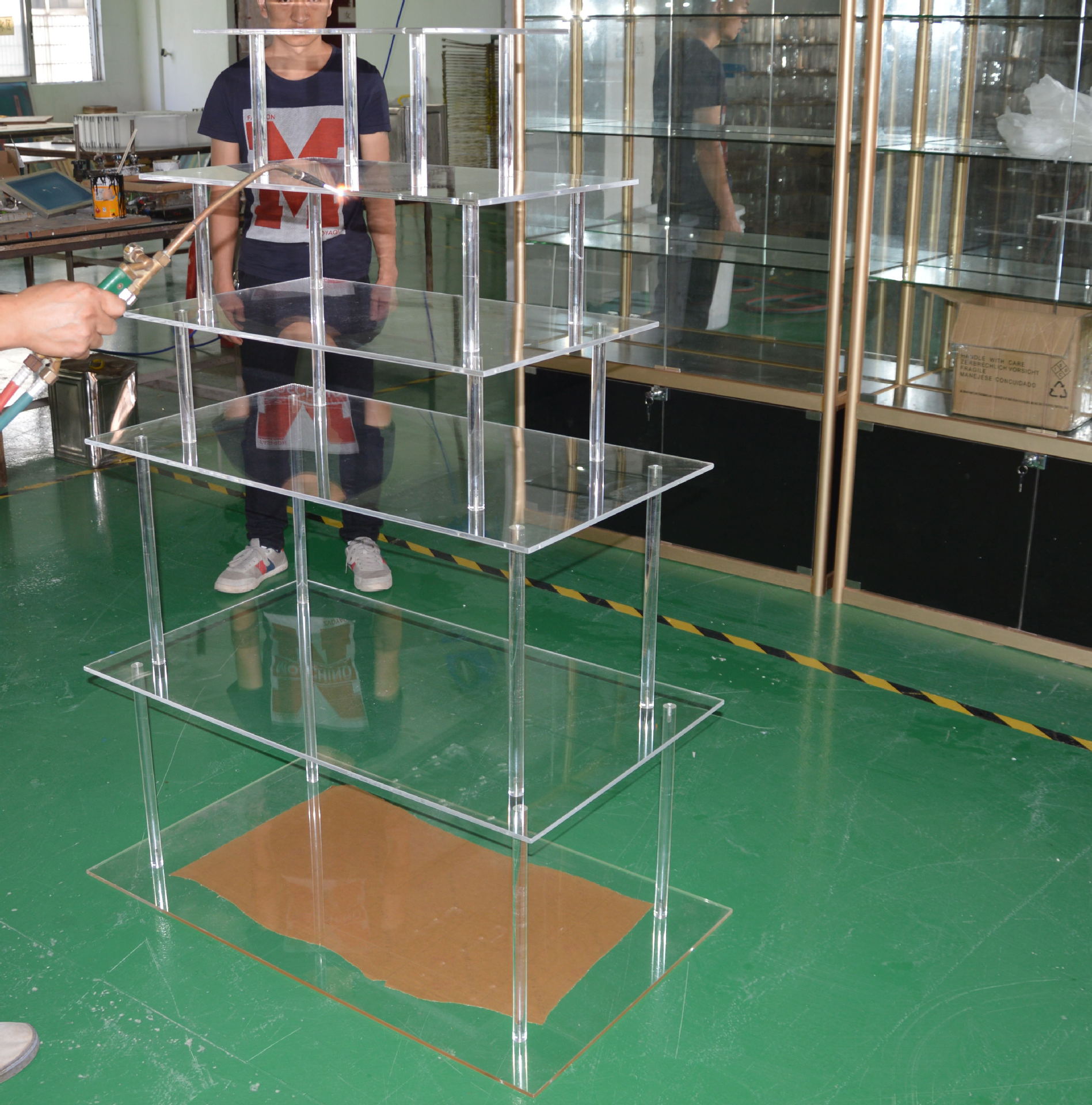 亚克力六成方形架子 透明有机玻璃展示架 亚克力架子定制