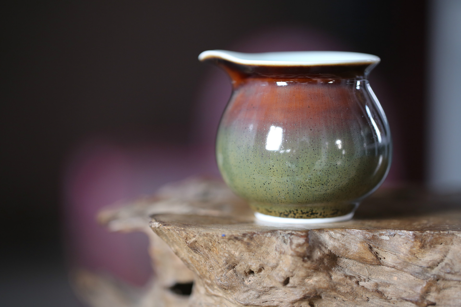 景德镇陶瓷颜色釉窑变茶具高温瓷礼品奇异时光小油滴茶壶套装