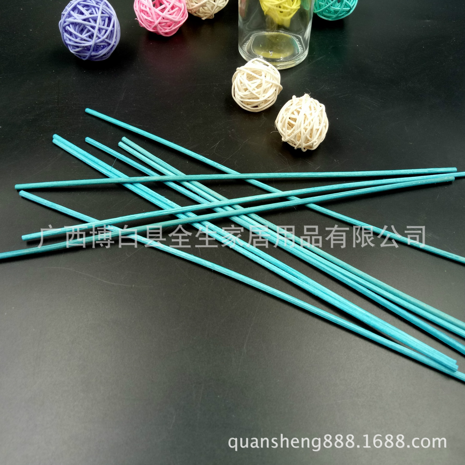 专业生产香薰藤条香水挥发棒 浅蓝色藤条可定制 染色藤条3mm定制
