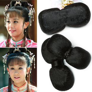 古装假发新款蝴蝶结丸子头cos仙女发髻唐朝襦裙丫环造型小发包