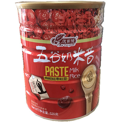 优崔健五谷奶米昔(枸杞红枣红豆)520g上海发货