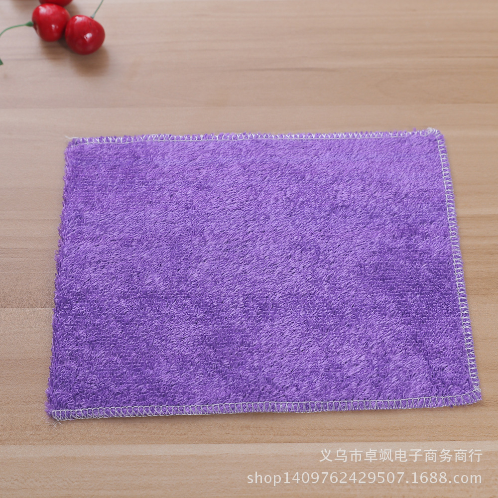 Wholesale New Bamboo Fiber Dish Towel Dishcloth Scouring Pad Stall Running Jianghu Supermarket