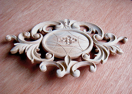 h032现货供应菱形雕刻木花.批发各种实木装饰木花家家居小花