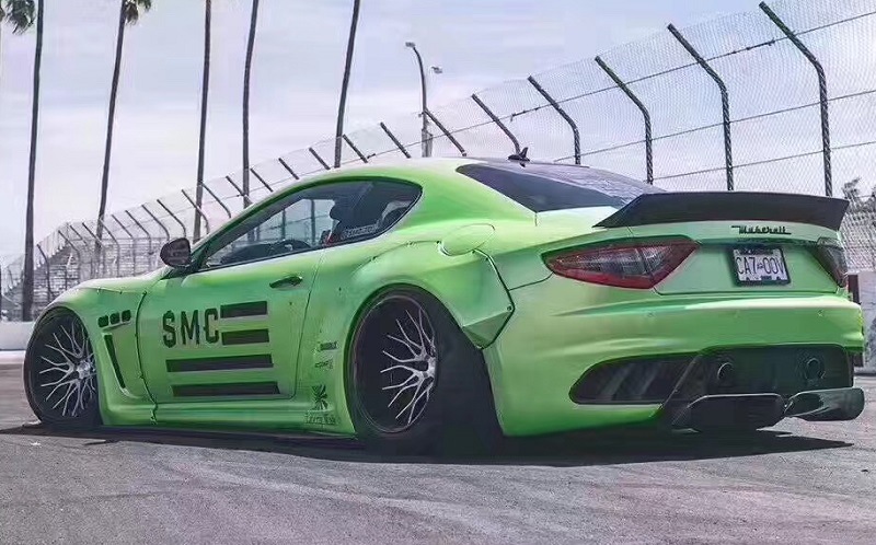 适用玛莎拉蒂gt gts改装lb宽体大包围套件前杠前唇后唇叶子板轮眉