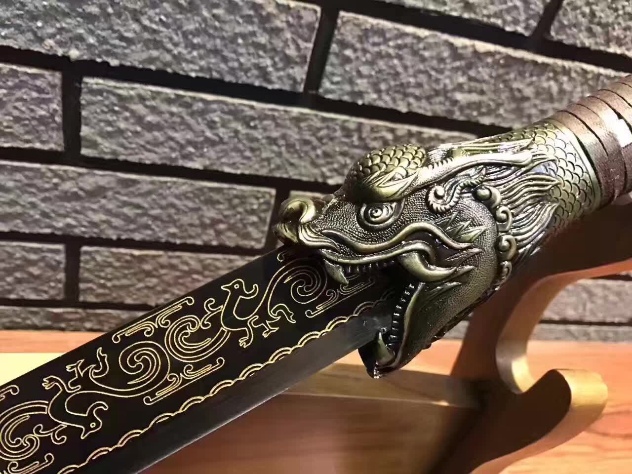 新款龙泉宝剑高锰钢背齿虎头刀宝刀锦衣卫收藏武术刀剑未开刃