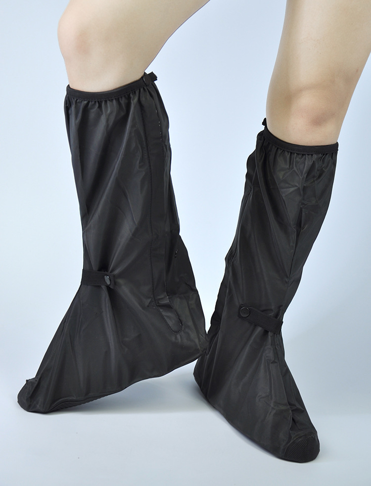 厂家直销户外旅游尼龙布防雨鞋套 定制批发高筒加厚男士骑行鞋套