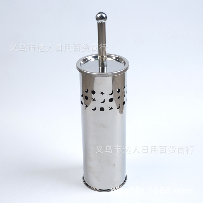 Stainless Steel Toilet Brush Square Hole round Hole with Lid Cleaning Brush Toilet Brush with Base Toilet Cleaning Brush