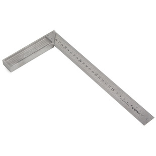 不锈钢角尺90度多功能水平木工钢尺直尺双面刻度耐磨