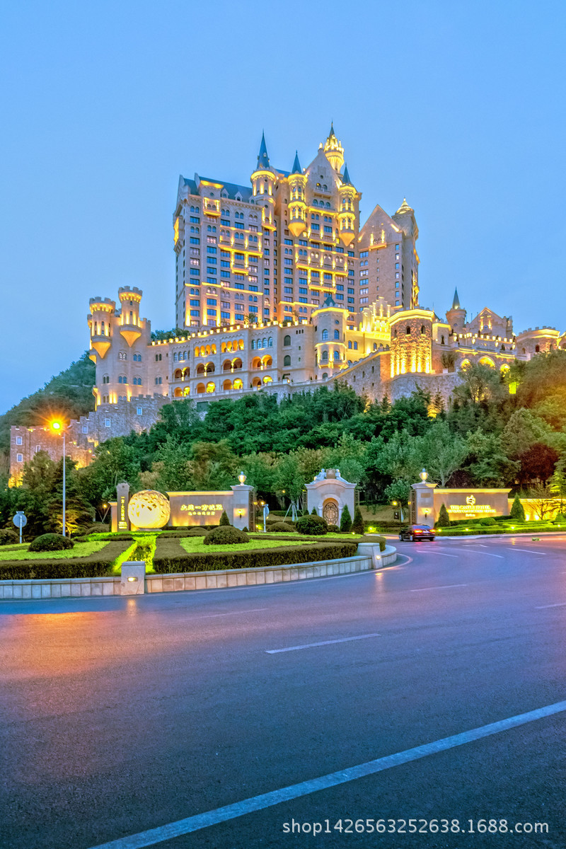 白金五星级城堡酒店照明设计—大连星海城堡酒店夜景照明