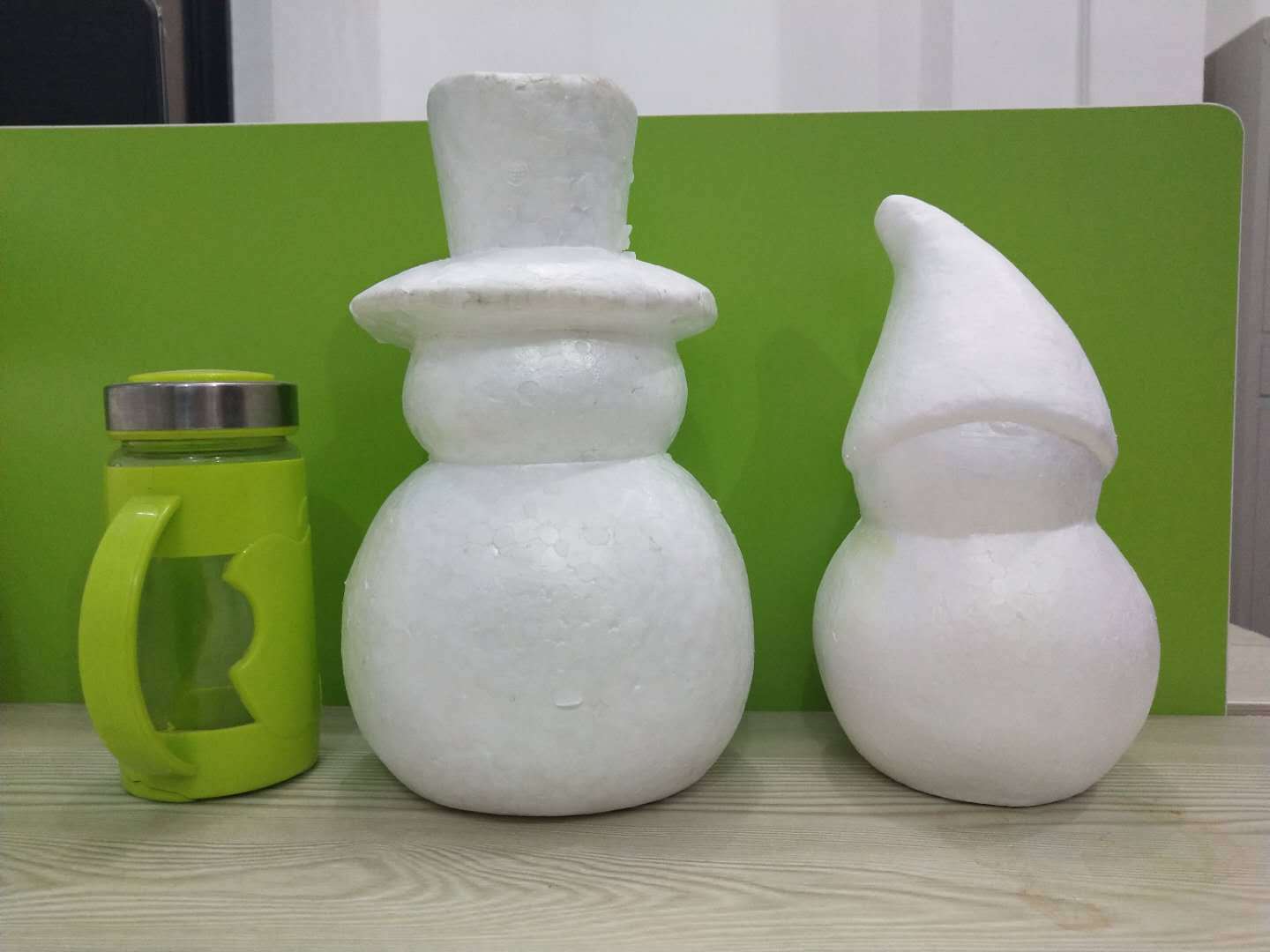 厂家直销保利龙泡沫圣诞节雪人模型摆件装饰涂鸦幼教手工diy道具