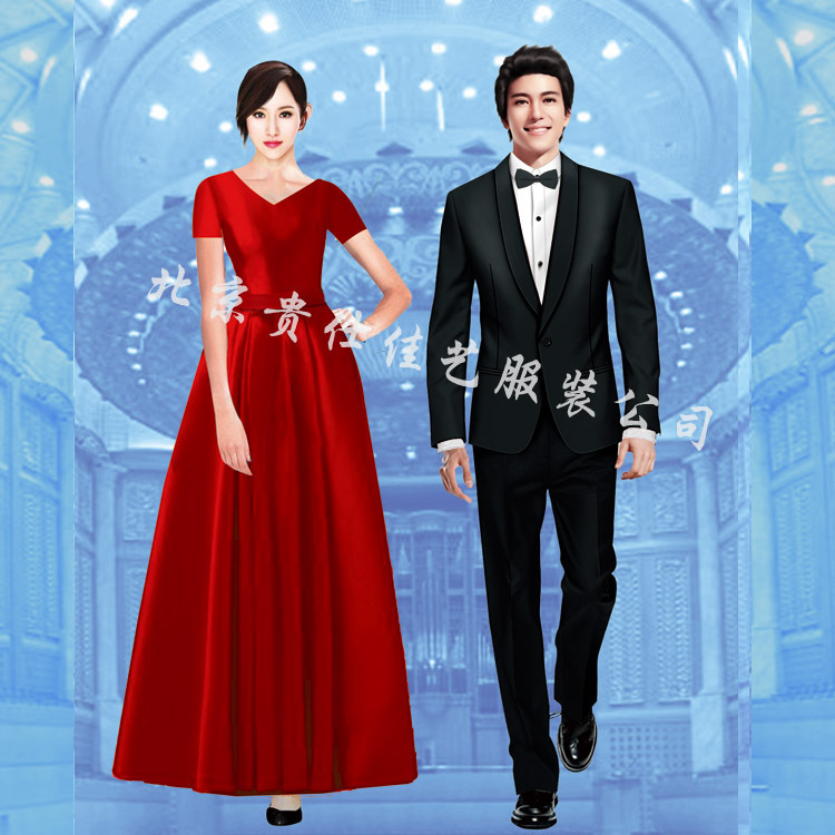 定制合唱服成人管弦乐队演出服室内管乐团服少儿舞蹈表演服定做