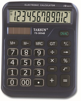 厂家供应12位桌面型水晶键盘计算器 kd-3854b