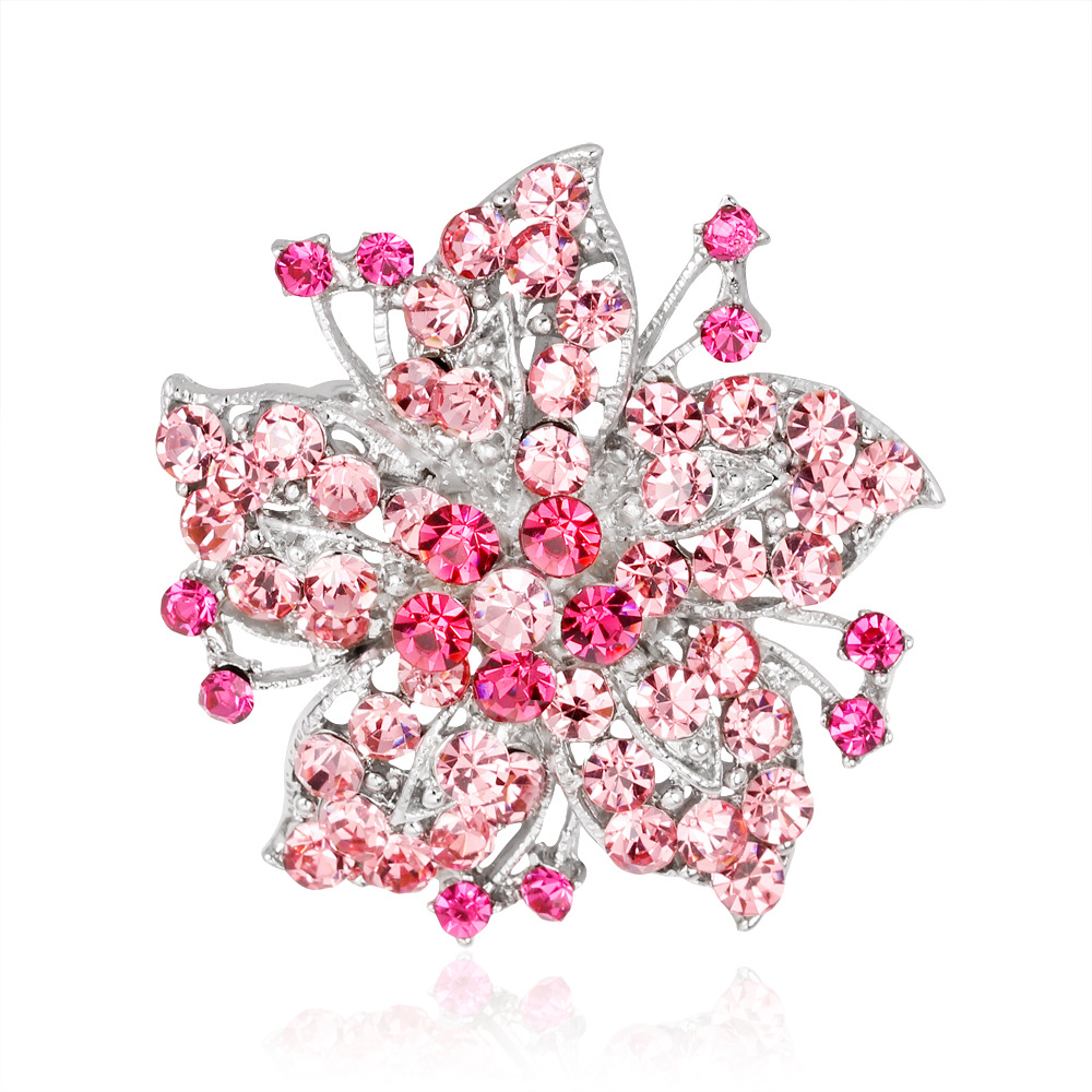 New Classic Diamond Magazine Crystal Brooch Pin Wedding Corsage for Women