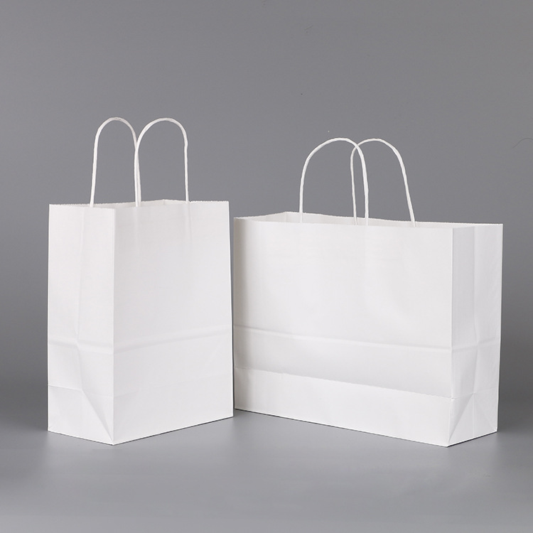 白牛皮纸手提袋服装店礼品袋定做衣服购物纸袋子定制 郑州包装厂