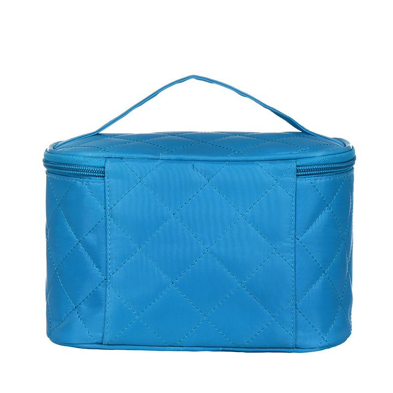 Portable Folding Nylon Rhombus Cosmetic Bag Waterproof Travel Solid Color Square Bag Wholesale Custom Wash Bag