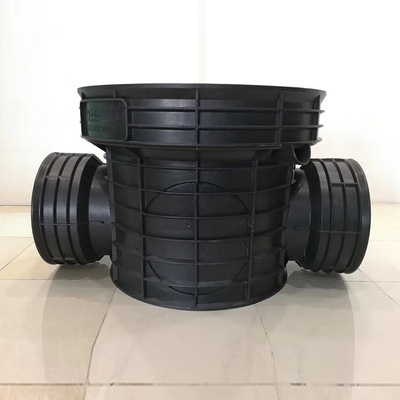 厂家批发 线性塑料直通检查井注塑成品塑料排污雨水直通井座现货