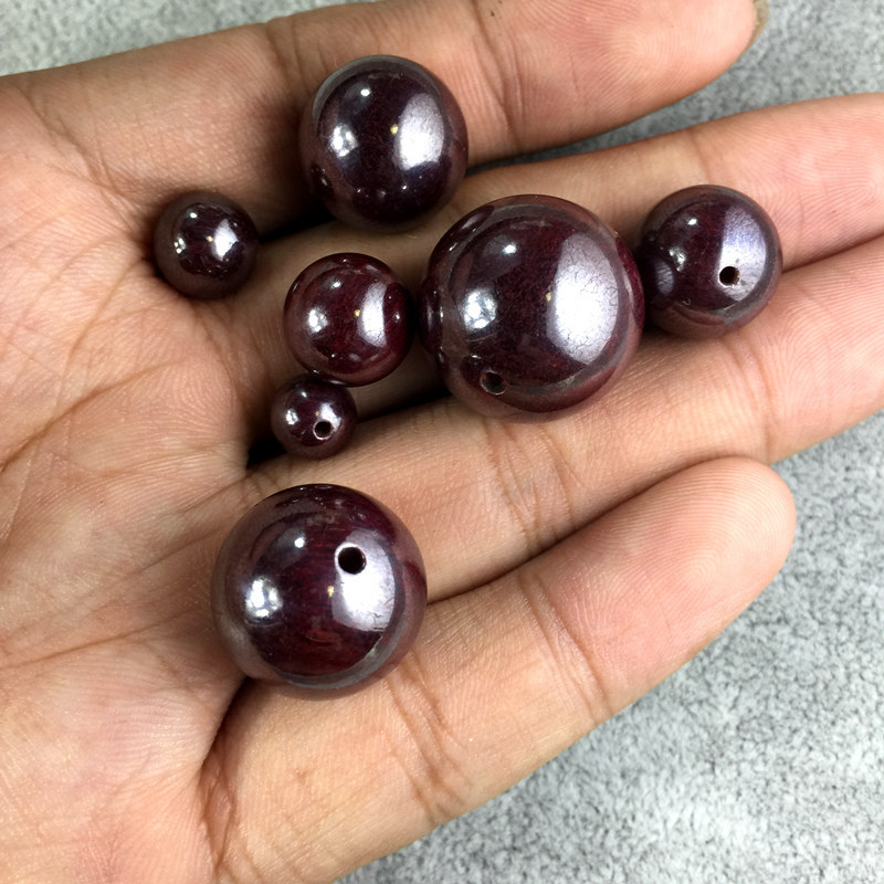 高品质还原砂朱砂散珠圆珠子 隔珠配珠配件手链佛珠手串diy隔珠