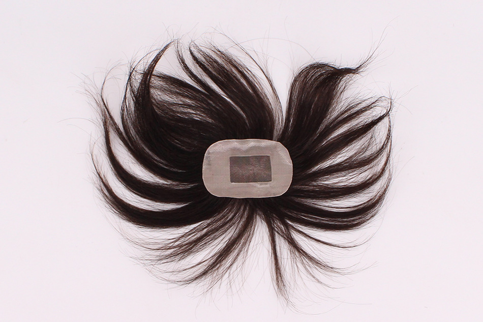 全手织真发补发块真人发丝男士头顶补发假发块隐形逼真女士补发片