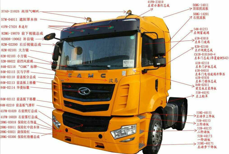 华菱汉马h6重卡牵引车/载货车原厂前大灯汽车灯具