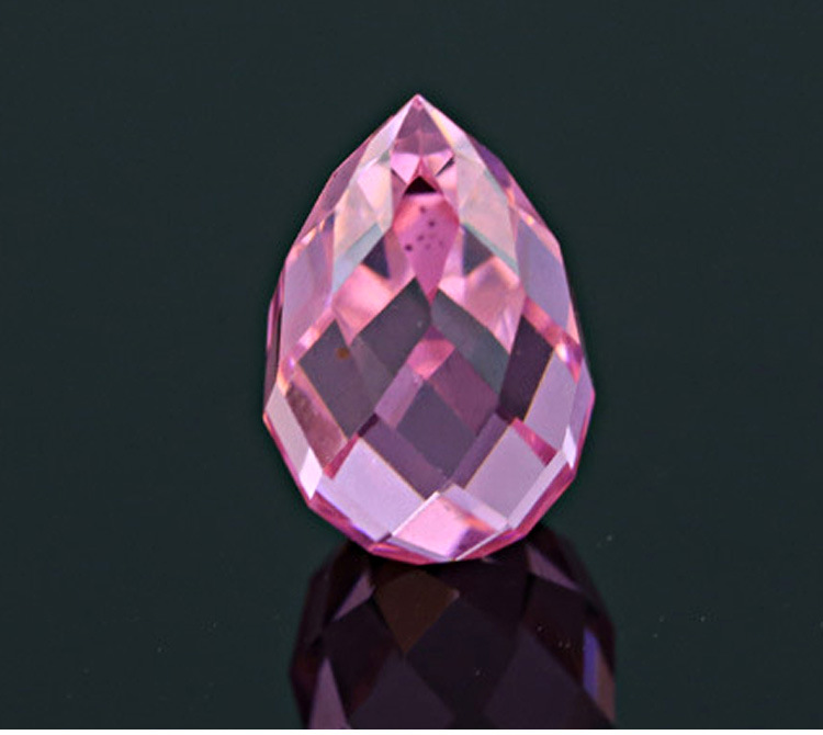 梧州 人造宝石切割加工 diy 水滴 粉色锆石 加工定做 厂家直销