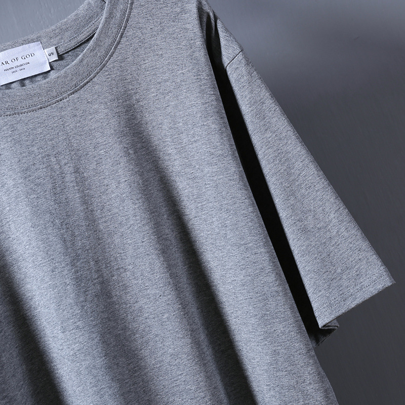 17年新款fog不规则长版奥代尔面料宽松短袖t恤