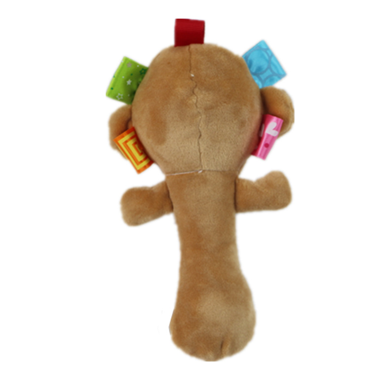 婴儿玩具手摇铃bb棒手抓毛绒宝宝0-1岁bb叫母婴玩具批发