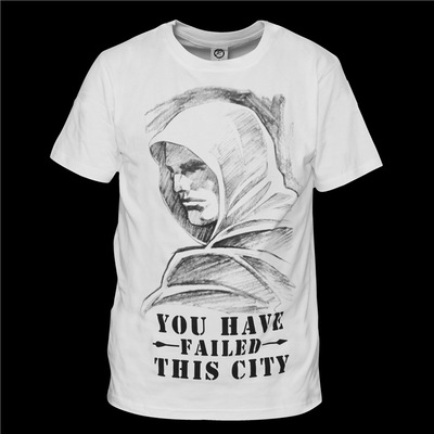 美剧 绿箭侠 素描画 第一季插画 t恤 衣服 白色 绿箭 奥利弗