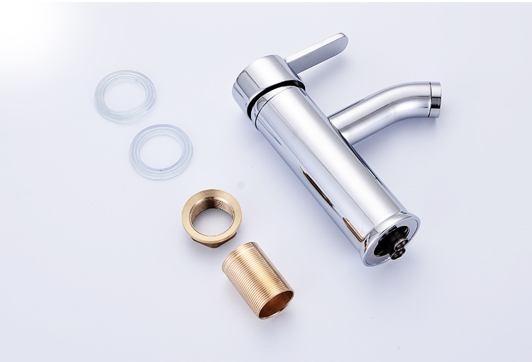 短弯低弯玻璃盆龙头厂家批发陶瓷片阀芯冷热洗手盆混水面盆水龙头