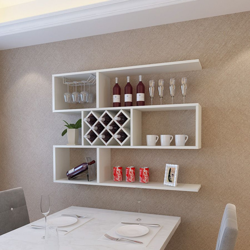 现代简约创意酒柜壁挂式 悬挂式餐厅墙壁墙上酒架创意红酒架定制