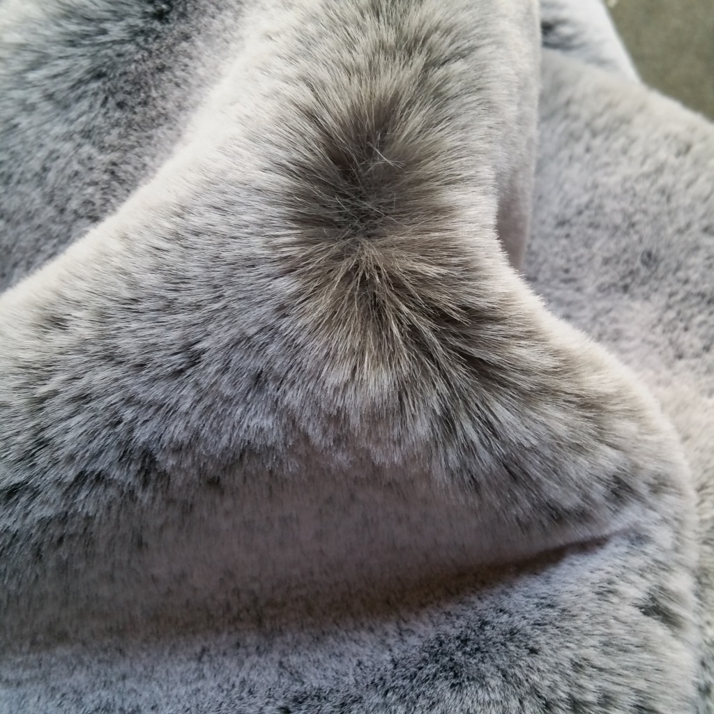 仿獭兔毛面料 仿真獭兔毛布料 仿兔皮草面料 白尖仿兔毛