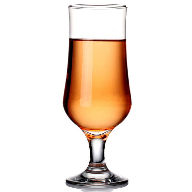 玻璃果汁饮料杯奶茶杯高脚杯郁金香果汁杯 厂家