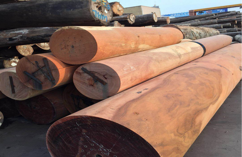 经销批发非洲红铁木原木 工程专用防腐木材 越南红铁木豆原木料