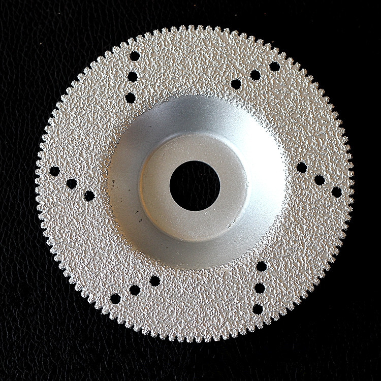带齿100mm钎焊金刚石锯齿片大粗砂角磨机切割打磨石材两用齿孔片