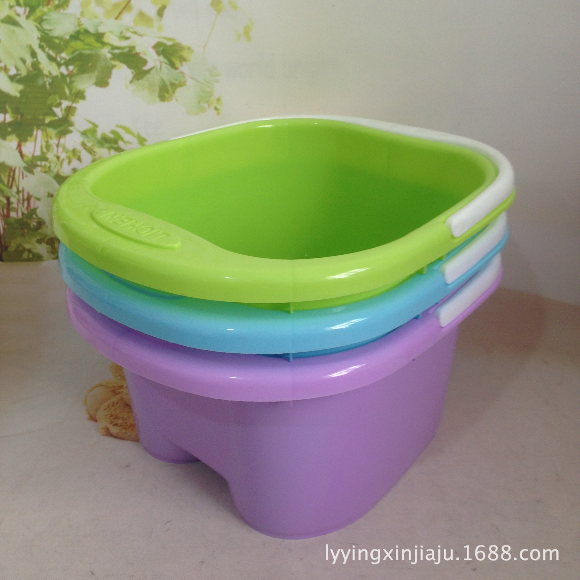 新款家用塑料足浴桶泡脚盆加厚手提足浴桶足浴按摩泡脚桶塑料脚盆