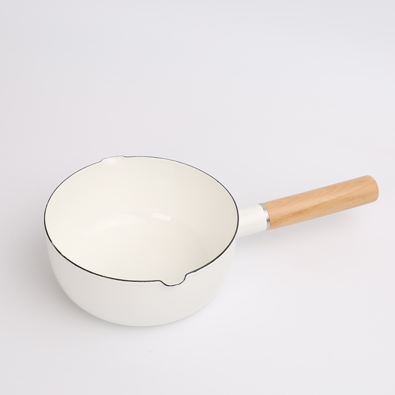 日式搪瓷奶锅 雪平锅 珐琅锅 单柄锅 片手锅 出口日本 泡面锅