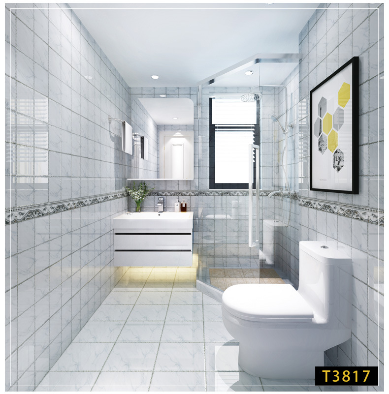 抛晶砖厨卫瓷砖防滑k金砖耐磨镀金砖现代金色卫生间瓷砖厨房墙砖