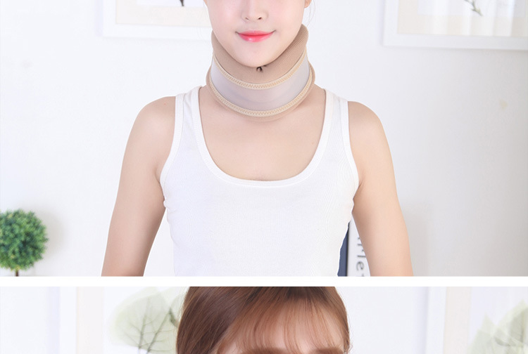 透气柔软型分体颈围领颈椎牵引器成人儿童海绵颈托保暖护颈套批发