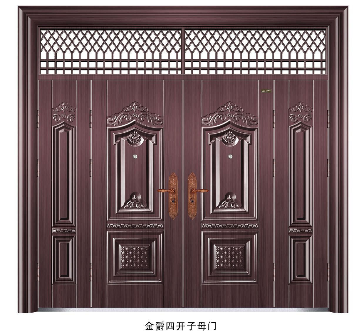 教室工程门欧式中式别墅大门四开门子母门钢质门防盗门家居门