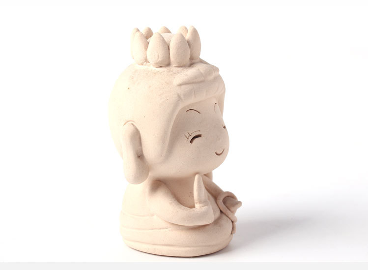 手工制作 小和尚菩提陶偶小泥人泥偶小工艺摆件