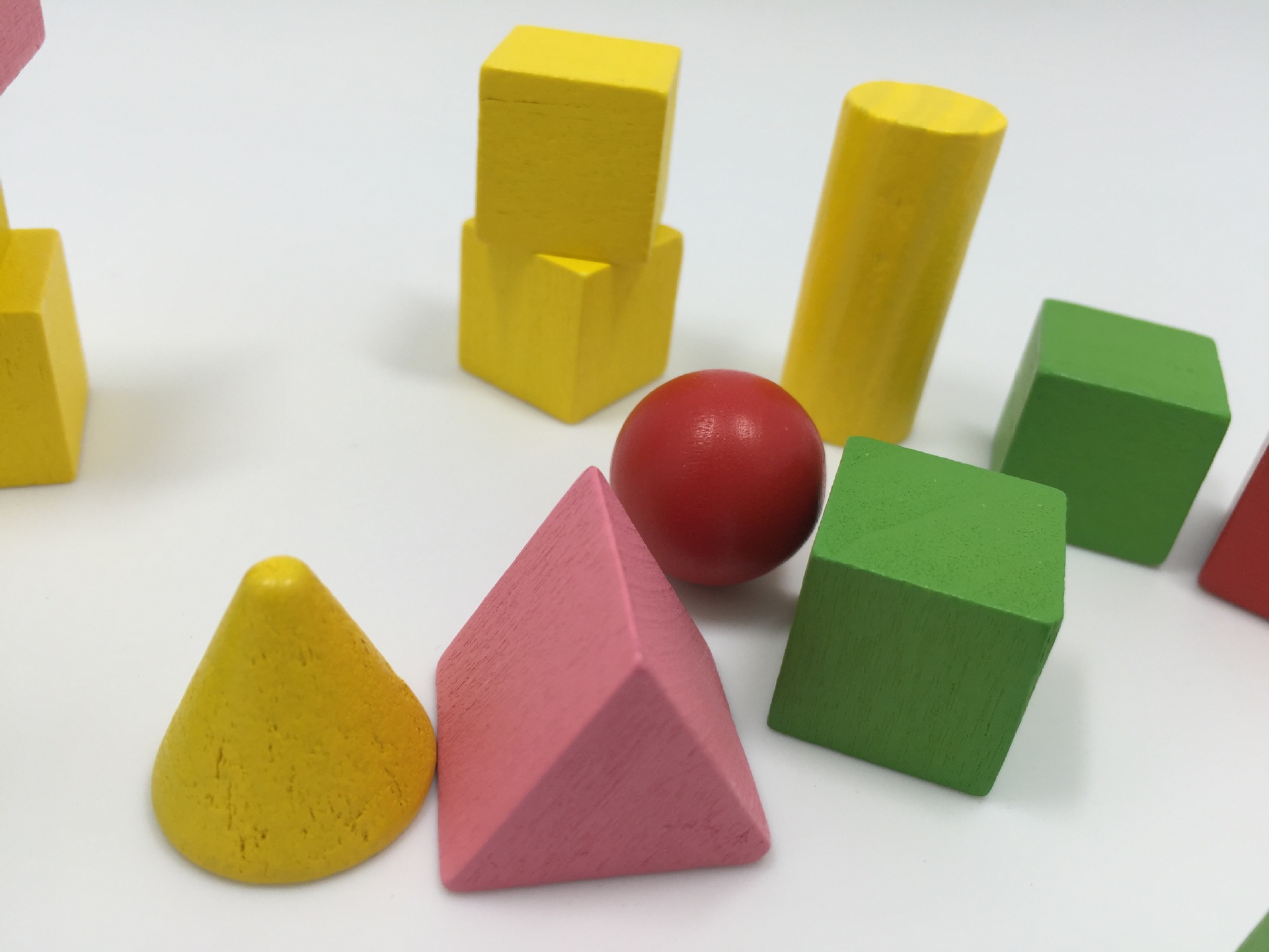 数学教具立方体几何体彩色实木长方体木头锥形三角正方形_金亿利-森