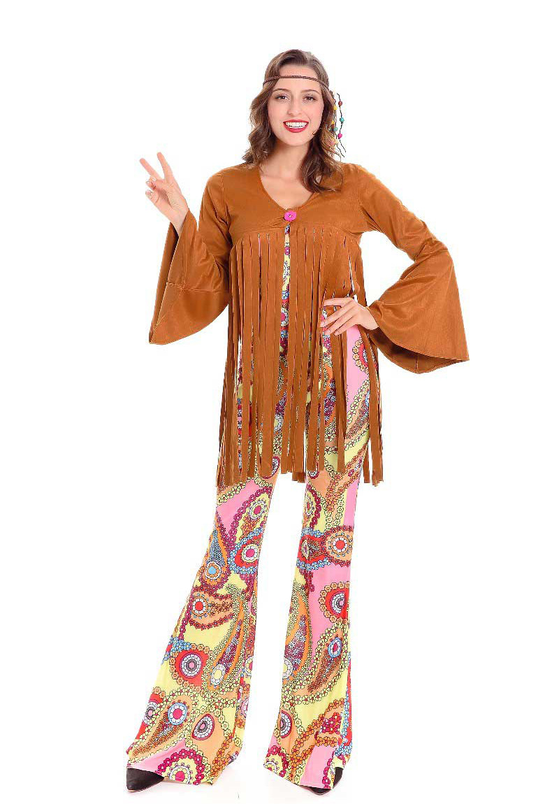 实拍分码万圣节服装嬉皮士hippie复古演出服夜店酒吧派对舞台表演