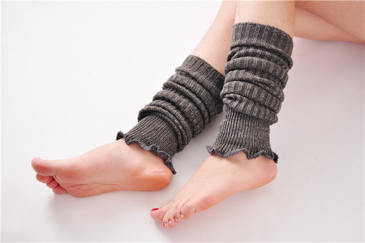 新款秋冬季袜套女式2x2银丝护膝腿套长款保暖袜套厂家直销批发