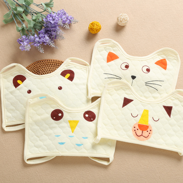 Baby Bib Square Bib Surgical Mask Type Cartoon Lace-up Waterproof Saliva Towel Bib Towel Baby Products