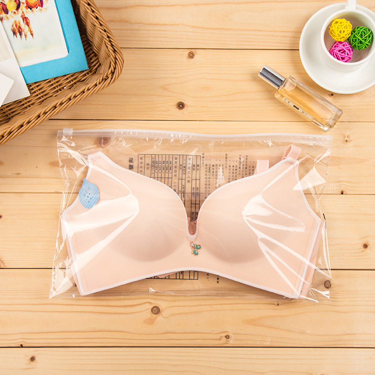 满免运费现货内衣胸罩拉链袋自封文胸包装袋 透明塑料可定做36*22