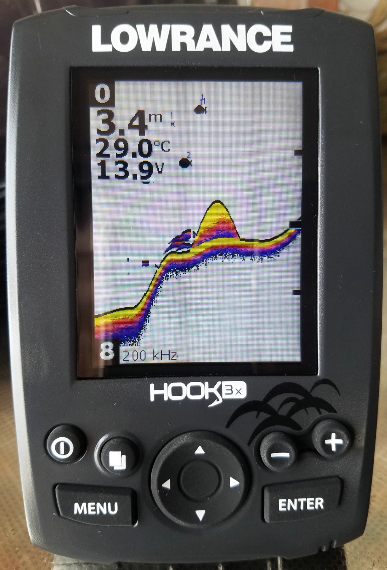 劳伦斯lowrance hook 3x声纳鱼探器 中文探鱼器