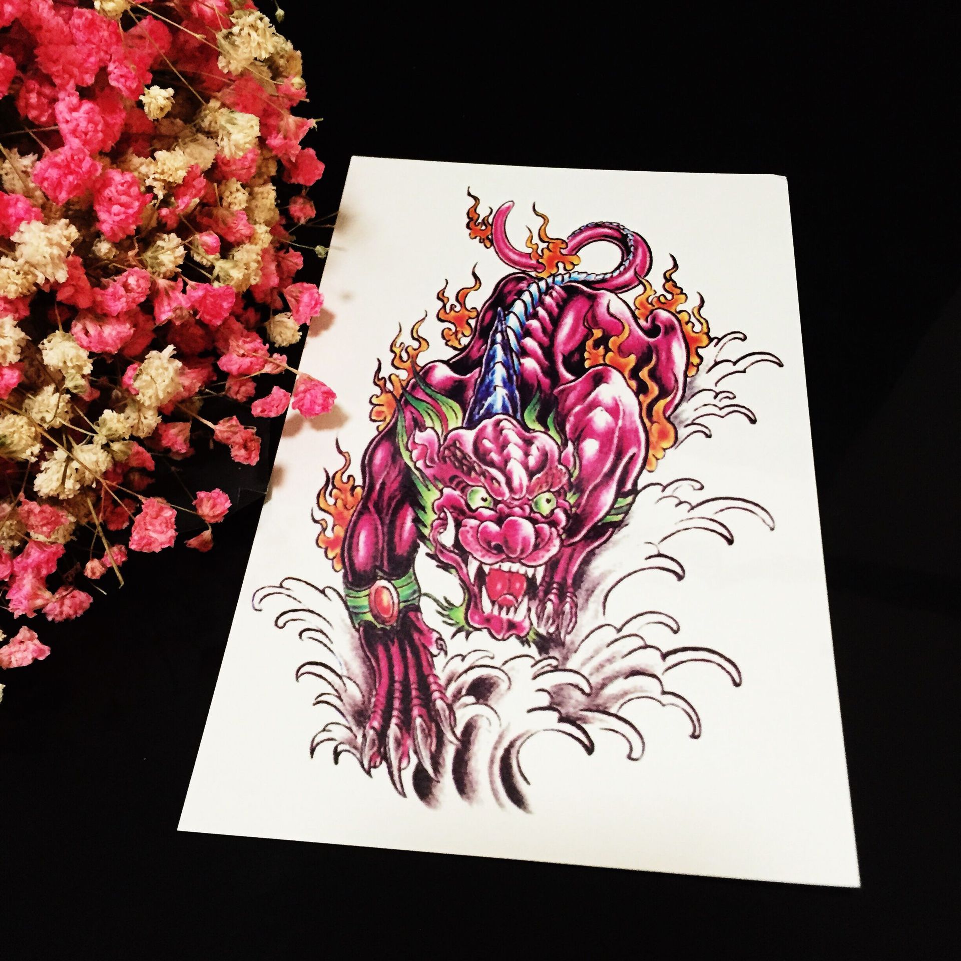 定制纹身贴纸 防水花臂纹身贴 转印贴纸 纹身贴 tattoo 纹身纸贴