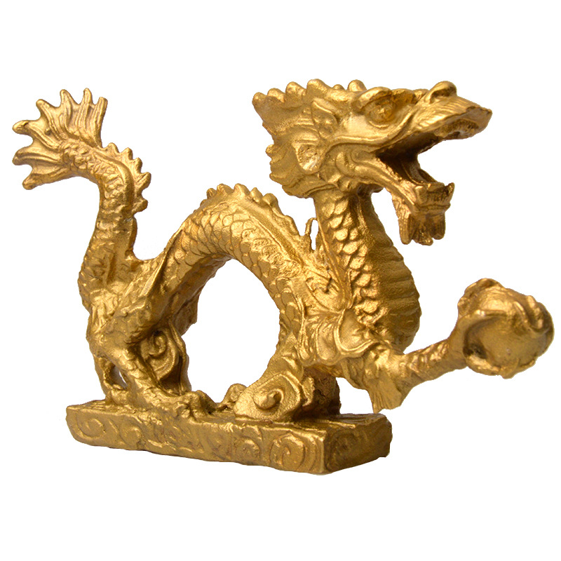 铜龙摆件工艺品铜器青龙神龙抓珠呈吉祥家居店铺开业礼品摆件批发