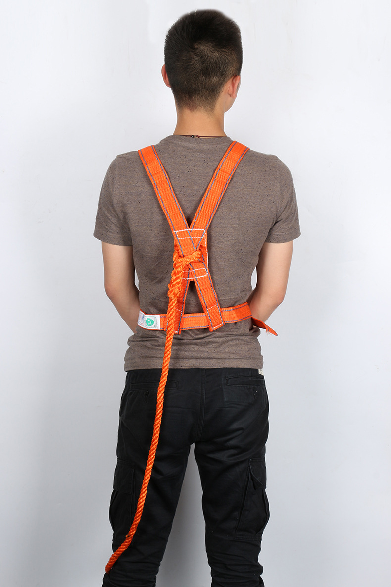 双背单钩安全带高工作业防坠落安全带防坠落半身式安全防护带批发