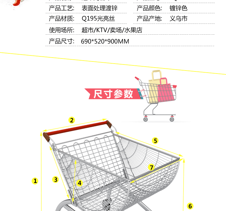 超市购物车家用手推车商场推车欧式儿童小推车弧形金属理货车批发