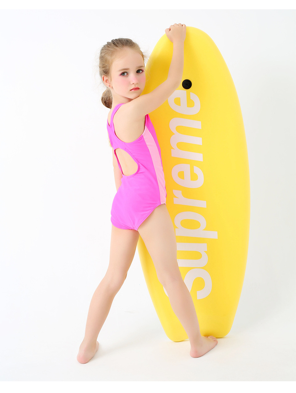 2017新款 儿童竞速女童游泳衣三角连体学生泳装 欧美跨境一件代发